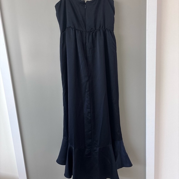 BloomChic Blue Asymmetrical Ruffled Cocktail Gown - Picture 2 of 11